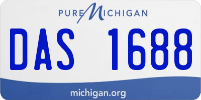 MI license plate DAS1688