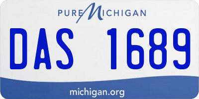MI license plate DAS1689