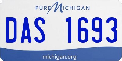 MI license plate DAS1693