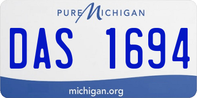 MI license plate DAS1694