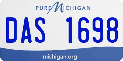 MI license plate DAS1698
