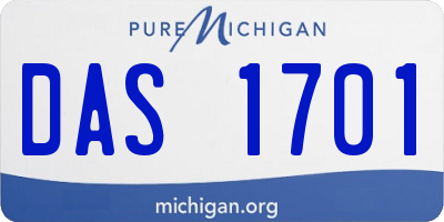 MI license plate DAS1701