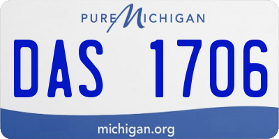 MI license plate DAS1706