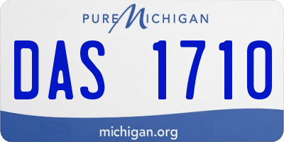 MI license plate DAS1710