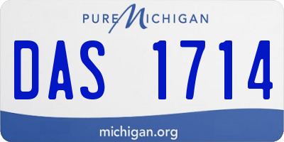 MI license plate DAS1714