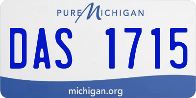 MI license plate DAS1715