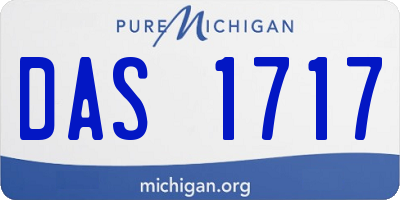 MI license plate DAS1717