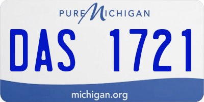 MI license plate DAS1721