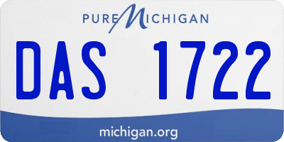 MI license plate DAS1722
