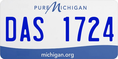 MI license plate DAS1724