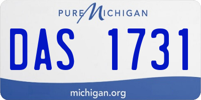 MI license plate DAS1731
