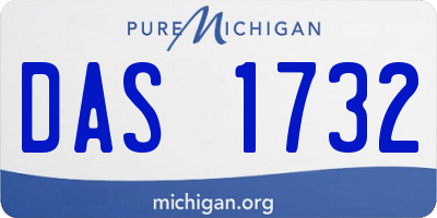 MI license plate DAS1732