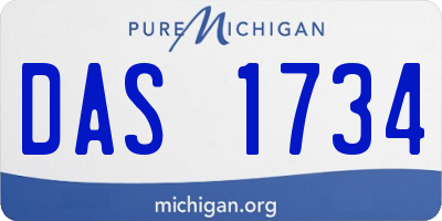 MI license plate DAS1734