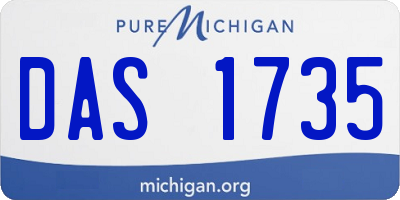 MI license plate DAS1735