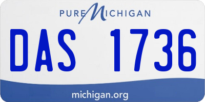 MI license plate DAS1736