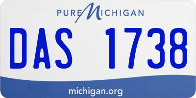 MI license plate DAS1738
