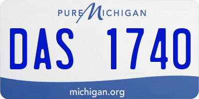 MI license plate DAS1740
