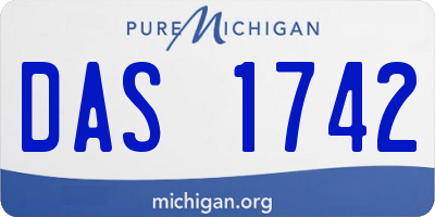 MI license plate DAS1742