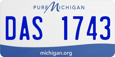 MI license plate DAS1743