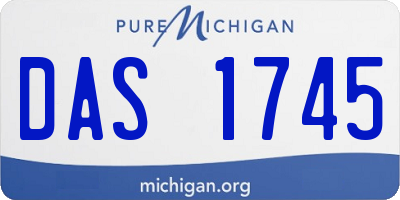 MI license plate DAS1745