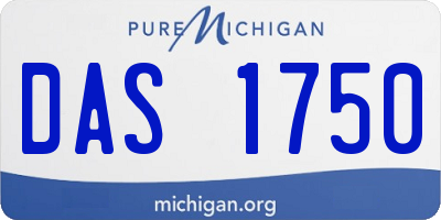 MI license plate DAS1750