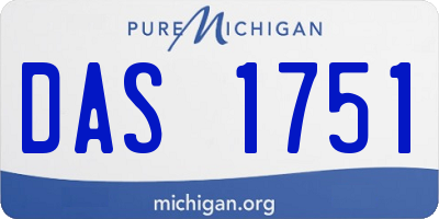 MI license plate DAS1751