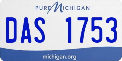 MI license plate DAS1753