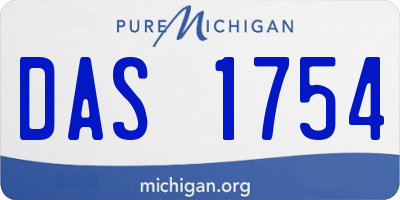 MI license plate DAS1754