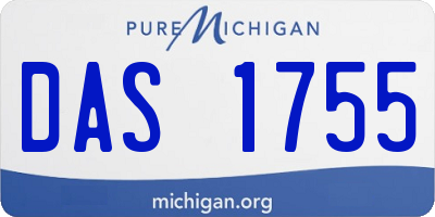 MI license plate DAS1755