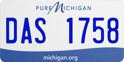 MI license plate DAS1758