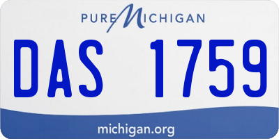 MI license plate DAS1759