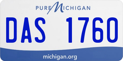 MI license plate DAS1760
