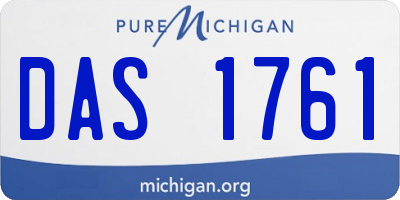 MI license plate DAS1761