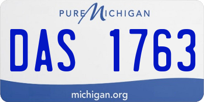 MI license plate DAS1763