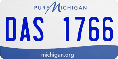 MI license plate DAS1766