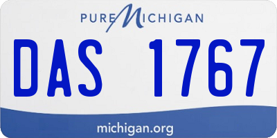 MI license plate DAS1767