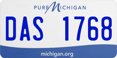 MI license plate DAS1768