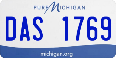 MI license plate DAS1769