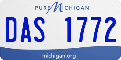 MI license plate DAS1772