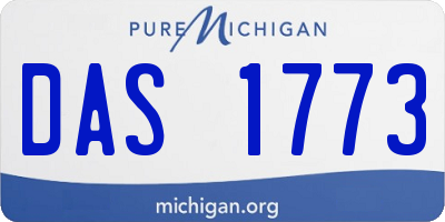 MI license plate DAS1773