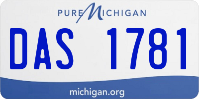 MI license plate DAS1781