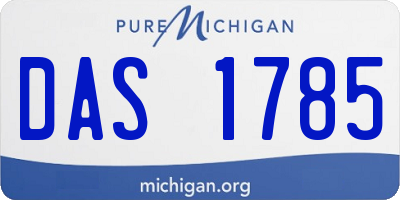 MI license plate DAS1785