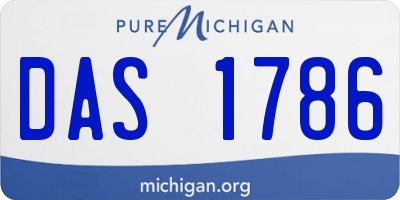 MI license plate DAS1786