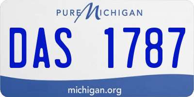 MI license plate DAS1787