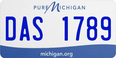 MI license plate DAS1789