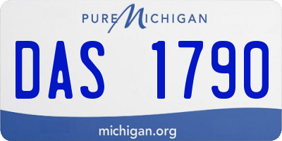 MI license plate DAS1790
