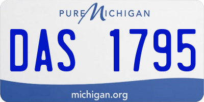 MI license plate DAS1795
