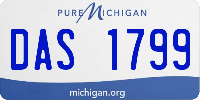MI license plate DAS1799