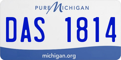 MI license plate DAS1814