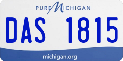 MI license plate DAS1815